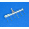 6 Channel Aspiration or Dispensing Manifold on 13.4 mm centers and 19 mm long for 48 Well Microplates, Polycarbonate Barrel
