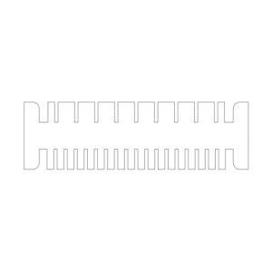 multiSUB-4 Comb, 18/8 sample, 1 mm thick