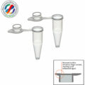 0.2ml PCR Tubes, Clear, Optically Clear Caps for qPCR, with recessed window
