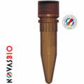 1.5ml Conical Bottom Screw Cap Tube, Amber, with Brown Screw Cap, Non-Sterile, Unassembled