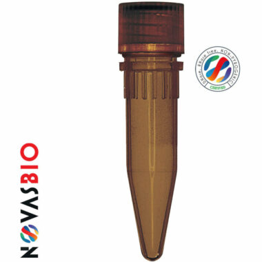 1.5ml Conical Bottom Screw Cap Tube, Amber, with Brown Screw Cap, Non-Sterile, Unassembled