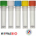 2.0ml Self Standing Screw Cap Tube, Clear, with Blue Screw Cap, Non-Sterile, Unassembled