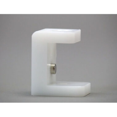 UHMW Single Tube Magnetic Separation Rack for 1.5 & 2 ml Microcentrifuge Tubes, with a  Single NdFeB Magnet 6.35 mm in Diameter, Pellet located 1/3 of the Way up the Tube