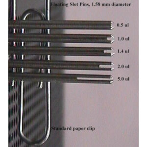 1.58 mm Diameter E-Clip Style Floating Pin with 2.0 ul Slot tip, 49 mm exposed