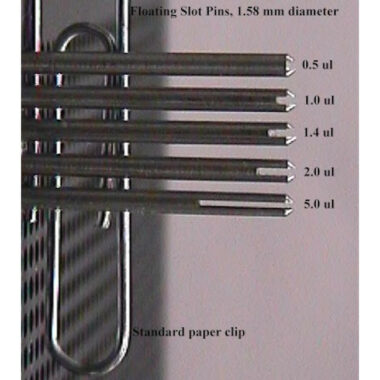 1.58 mm Diameter E-Clip Style Floating Pin with 2.0 ul Slot tip, 49 mm exposed