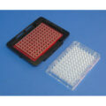Magnetic Separation Plate for 96 Well Flat Bottom, 329 Magnetic (52 MGO) Cylinders, BioTek Washer Compatible, Step Down Edge for Full-Skirted Plates