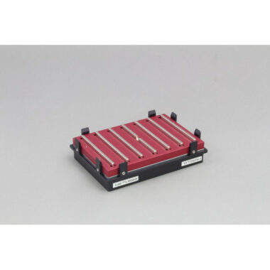 Magnetic Separation Plate for 96 Deep Well Flat, Round, or Pyramid bottom microplates, 7 Magnetic (Middle Bar Notched) (50 MGO) Bars, Aluminum Frame, SLAS Footprint, High Profile Registration Base Included