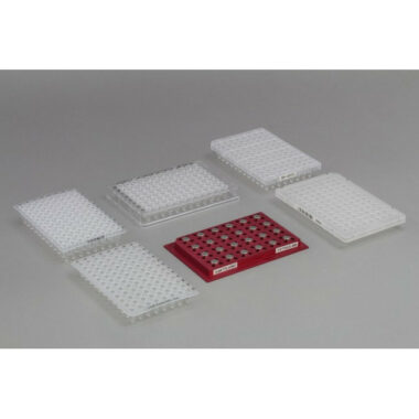 Magnetic Separation Plate for 96 Well PCR Microplates Full Skirted, 24 Flush Magnetic (52 MGO) Cylinders, Step Down Edge, SLAS Footprint, No Registration Base