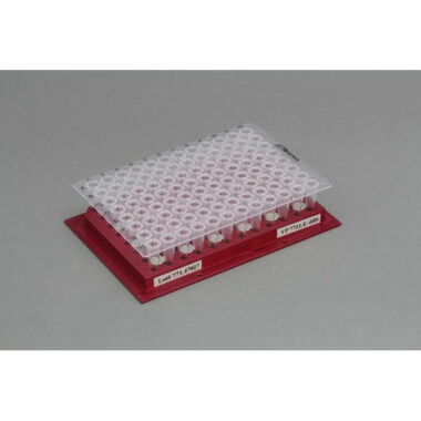 Magnetic Separation Plate for 96 Well PCR Microplates Full Skirted, 24 Flush Magnetic (52 MGO) Cylinders, Step Down Edge, SLAS Footprint, No Registration Base