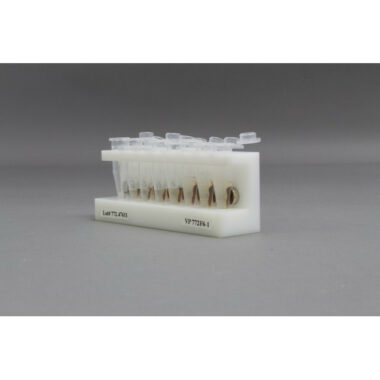 HDPE  8 place Magnetic Separation Rack for 1.5 and 2.0  ml Microcentrifuge Tubes, with a  8 NdFeB Magnets 10 mm in Diameter, Pellet located 1/6 of the Way up the Tube