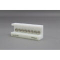 HDPE  8 place Magnetic Separation Rack for 1.5 and 2.0  ml Microcentrifuge Tubes, with a  8 NdFeB Magnets 10 mm in Diameter, Pellet located 1/6 of the Way up the Tube
