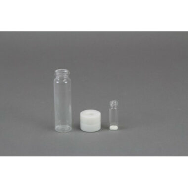 Bottle Adapter to transfer powder from scintillation vial to 1 dram vial