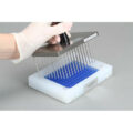 Alignment Jig for Registering Deep Well Multi-Blot Replicators and Large Diameter Alignment pins to Standard 96 and 384 Well Microplates