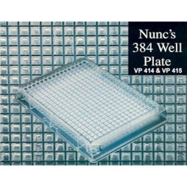 Nalge Nunc 384 Well Polystyrene Microplate with Lid, Sterile, Individual Pack, Case of 30