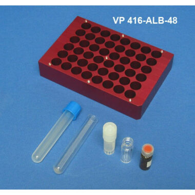 Aluminum Heat Block Insert with Eddy Current Defeating Design, 48 Wells 12 mm Diameter 20.7 mm Deep, SLAS Footprint
