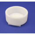 White Polypropylene Round Reagent Reservoir, Fits on a FX ALP over a Conventional Horizontal Stirrer, Max Capacity 600 ml,  SLAS Footprint in Bottom, 131.25 mm Diameter