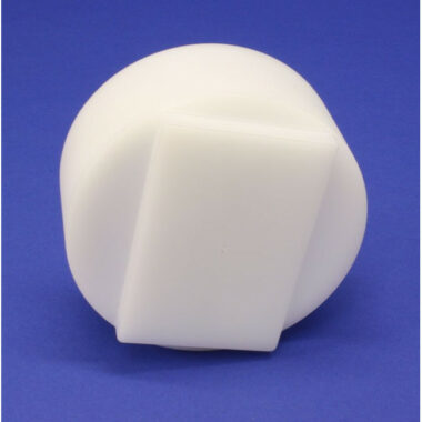 White Polypropylene Round Reagent Reservoir, Fits on a FX ALP over a Conventional Horizontal Stirrer, Max Capacity 600 ml,  SLAS Footprint in Bottom, 131.25 mm Diameter