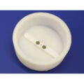 White Polypropylene Round Reagent Reservoir, Fits on a FX ALP over a Conventional Horizontal Stirrer, Max Capacity 600 ml,  SLAS Footprint in Bottom, 131.25 mm Diameter